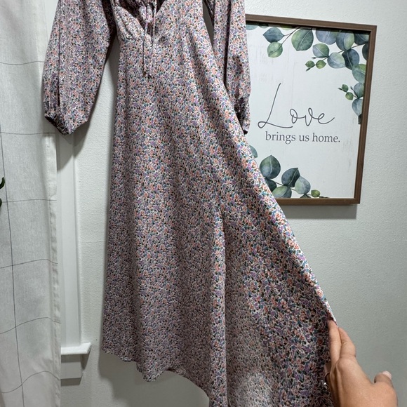 Astr Multicolor Floral Long Sleeve Dress - Picture 6 of 7